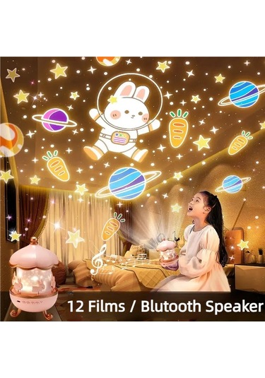 12 Film Projeksiyon Lambası Dönen Müzik Kutusu İle Yaratıcı