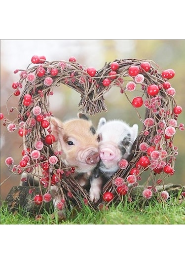 Elmas Nakış Tam "domuz Ve Tatlı Kiraz" 5d Diy Elmas Boyama Çapraz Dikiş Reçine Elmas