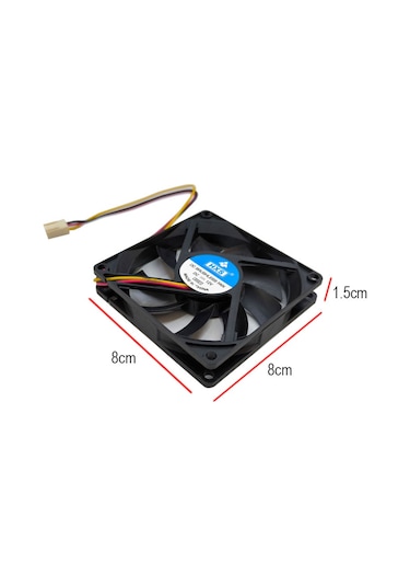 8cm 12v 3 Pinli Fan 8cmx8cmx1.5cm 12v 8cm Fan