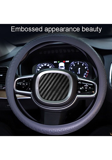 Cbtx Araba Lastik Dokusu Direksiyon Kaymaz Kavrama Silikon Koruyucu Kapak - Kırmızı