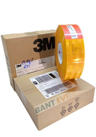 3m 983 Sarı Reflektif Bant 15metre Tüvtürk Onaylı Reflektör Şerit