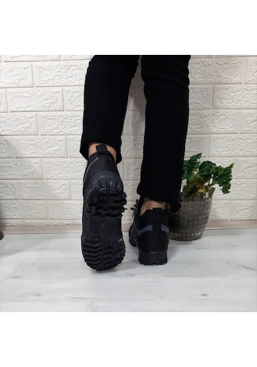 Sky Blue Mavi 0050 Fermuarlı Bağacaklı Kaymaz Erkek Bot 001