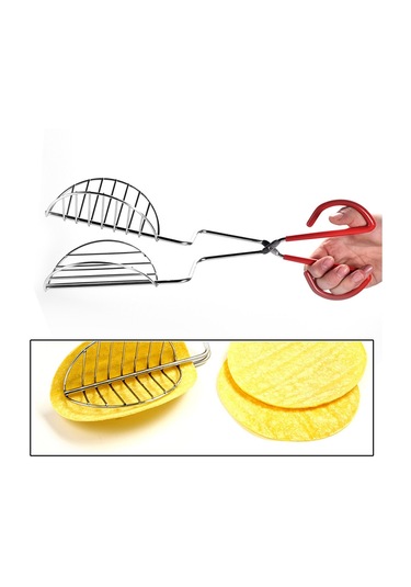 Homyl Paslanmaz Çelik Meksika Taco Tortilla Kabuk Kalıplama Gümüş GÜmüş