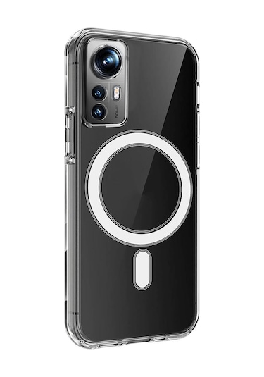 Xiaomi 12/12X/12S Magsafe Yarı Esnek Plastik Şeffaf Kılıf -AL8115