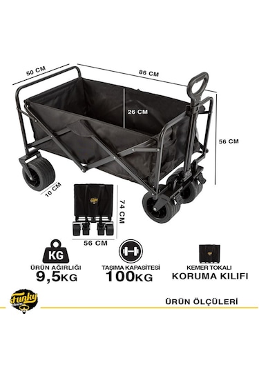 FUNKY CHAIRS Katlanır Vagon Plaj Ve Kamp Arabası