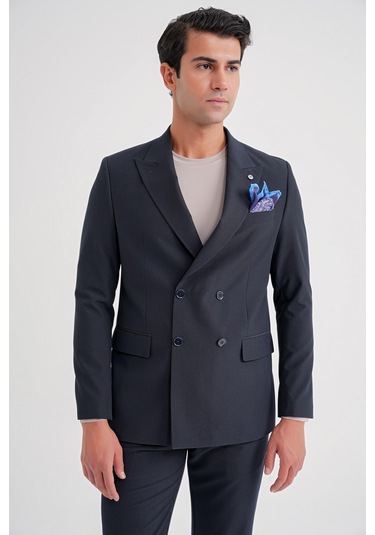 C 719 Ceket Comfort Lacivert Lacivert