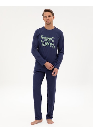 Pierre Cardin Erkek İndigo Pijama Takım 50322652-320 İndigo Pierre Cardin Erkek İndigo Pijama Takım 50322652-320 İndigo