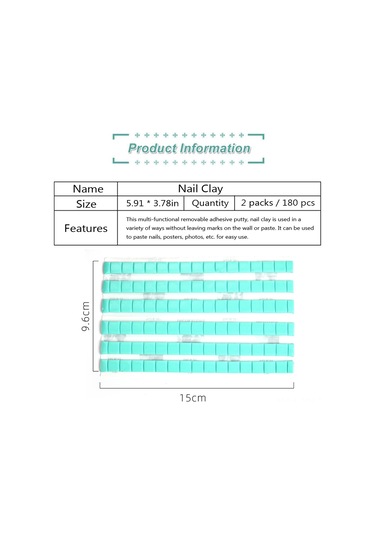 Shineyee 90 Parça Tırnak Yapıştırıcı Macunu & 500 Adet Çıkarılabilir Tırnak Yapıştırıcı Seti - Çok Amaçlı Yeniden Kullanılabilir