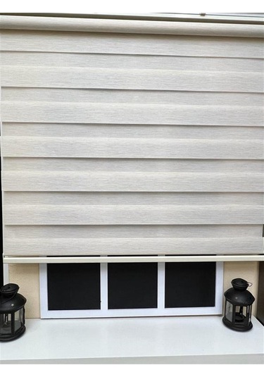 Storburada Zebra Stor Perde Krem Stb 400v12-d Ekru