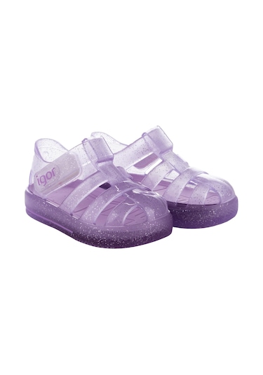 İgor S10265 Star Glitter Plaj Havuz  Kız Çocuk Deniz Sandaleti Lila