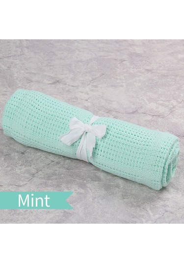 Vkemall "yumuşak Pamuk Bebek Battaniyesi - Nefes Alabilir Delikli Tasarım, Seyahat Ve Uyku İçin" Nane Yeşili