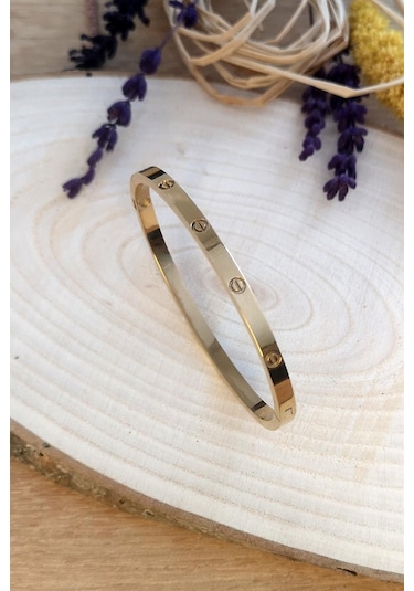 Allmisse Altın Kaplama 316l Çelik Bileklik Altın