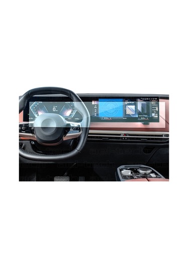 Bmw İx 2021-2023 Uyumlu 12.3 İnç Dijital Gösterge Ve 14.9 İnç Navigasyon Uyumlu 9h Nano Ekran Koruyucu