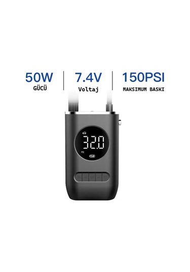 Taşınabilir Şarjlı 150psı Hava Pompası
