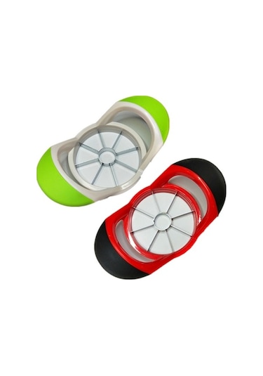 Cbtx Elma Kesici Paslanmaz Çelik Meyve Dilimleyici Kırmızı Kırmızı