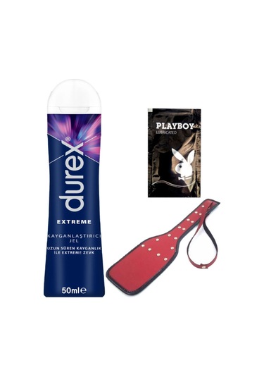 Durex Extreme Analjel 50 Ml + Kırmızı Deri Şaplak + Hediye