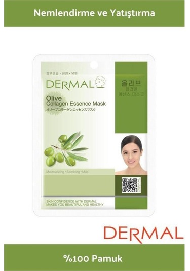 Dermal Zeytin Özlü Kolajen Maske 23 Gr