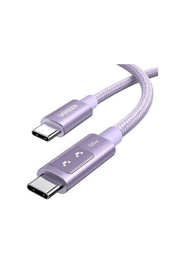 Ugreen Uno Usb-c 100w 5a Qc Pd Örgülü Hızlı Şarj Kablosu, 1 Metre, Mor, 65092 -