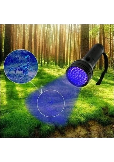 Sones 51 Led 395nm Uv Led El Feneri, Evcil Hayvan İdrarını Algılama Desteği Siyah