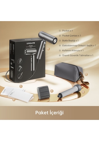 Dreame Hair Pocket Glory Ahd51 Saç Kurutma Makinesi
