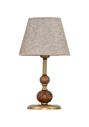 Çift Ahşaplı Sava Abajur Masa Lambası Eskitme