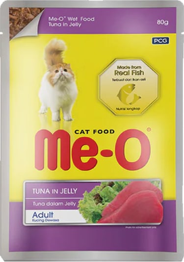 Me-O Ton Balıklı Jöleli Pouch Yetişkin Kedi Yaş Maması 80 G