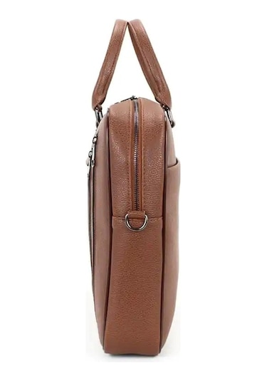 Case Club 2208-5 Laptop Evrak Çantası Büyük Boy 17.3 İnç El Omuz Çantası Taba