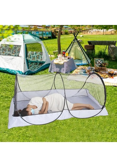 Kamp Çadır Tek Kişi Çadır Taşınabilir Cibinlik Tel Örgü Elek