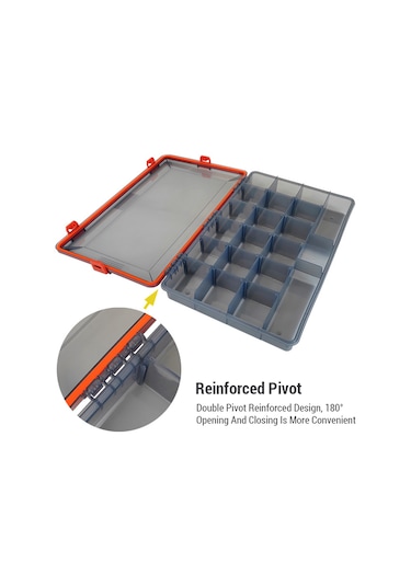 Aubyhe Xl Mavi Su Geçirmez Plastik Olta Takımı Kutusu - Ayarlanabilir Tabaklar Ve Taşıma Kolu İle Organize Edin