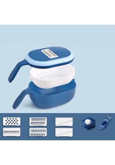 Suntek Sebze Parçalayıcı Doğrayıcı Patates Domates Mavi Mavi Diğer