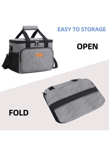 Cbtx 10l Oxford Kumaş Termal Yalıtımlı Su Geçirmez Seyahat Öğle Yemeği Çantası Omuz Askılı Piknik Soğutucu Tote - Lacivert