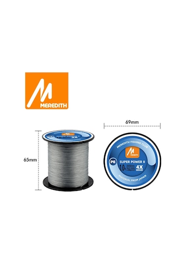Meredıth-pe Sazan Balıkçılığı İçin Örgülü Multifilament Olta, 500m, 547yd, Blue 500m 60lb
