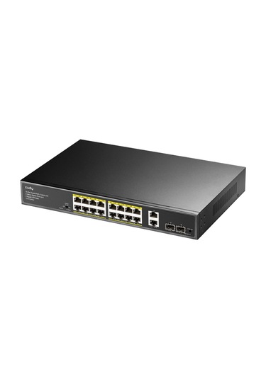 Cudy GS1018PS2 16 Port 10/100mbps Gigabit Poe 2port Gigabit 200w Metal Masaüstü Switch