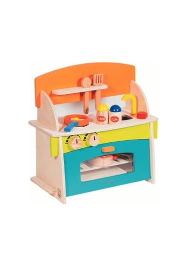 True Toys Renkl Boyalı Ahşap Oyuncak Mutfak Servis Seti