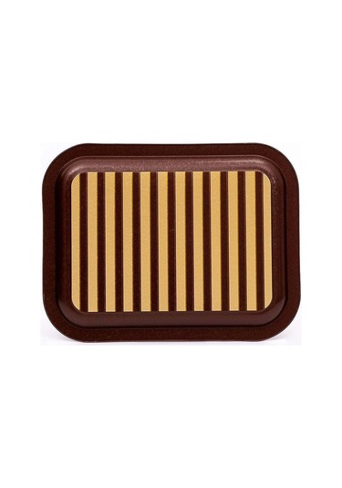 Festival Desenli Metal Klasik Tepsi, 23,3 X 30,7 Cm