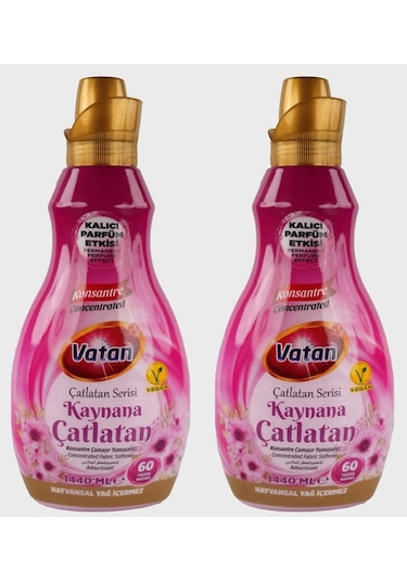 Vatan Kaynana Çatlatan Konsantre Yumuşatıcı 60 Yıkama 2 x 1440 ML