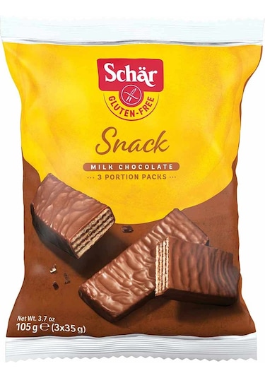 Schar Glutensiz Sütlü Çikolata Kaplı Fındıklı Gofret 105 G