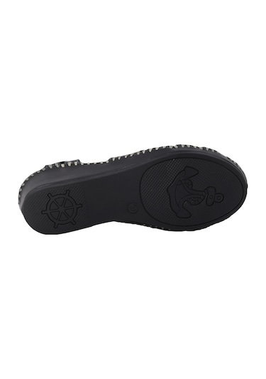 Albini Hakiki Deri Comfort Dolgu Topuk Kadın Sandalet Alb2660209y Siyah