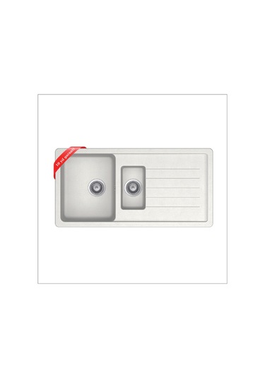 Ukinox Valente D-150L Beyaz Granit Eviye