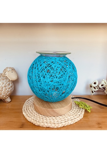 Aurora Cam 3d Cam Rattan Top Aromaterapi Lambasımavi Mavi