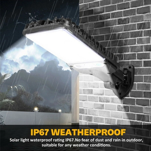 Tongxida 72 Smd 108 Cob Uzaktan Kumandalı Hareketli Güneş Enerjili Led Bahçe Duvar Lambası - Su Geçirmez