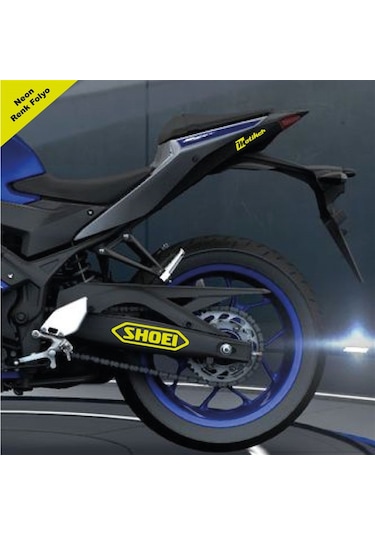 Shoeı Yazılı Neon Sarı Arka Maşa Sticker Etiket Modeli