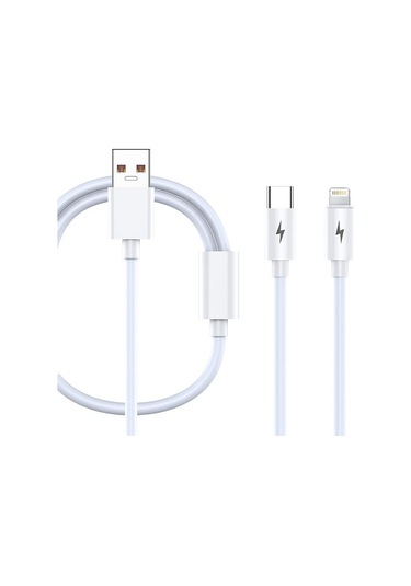 Bn93 iPhone Uyumlu Lightning Ve Type-c 2in1 Kablo 5 Amper Hızlı Şarj Fas