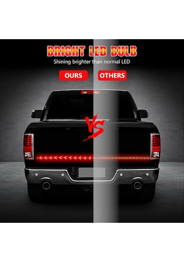 Kamyon Bagaj Kapağı Işık Çubuğu Kırmızı Koşu Fren Işıkları Dönüş Sinyali Geri Vites Lambası İle Işık Şeridi