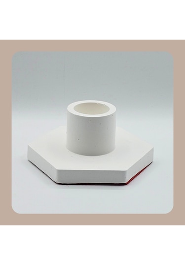 Lumen Dekoratif Mumluk & Şamdan El Yapımı Obje Minimalist Tasarım Beyaz