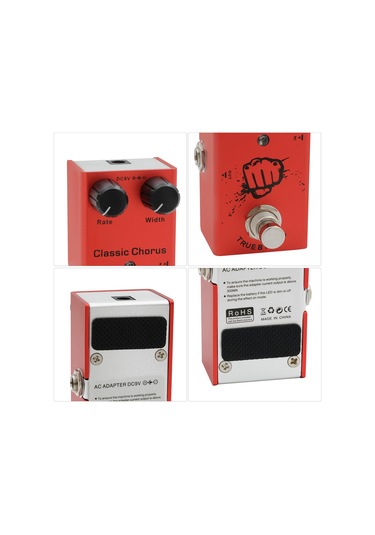 Xindoker Irın Ef-05 Klasik Chorus Gitar Efekt Pedalı - Kırmızı Metal Kutu, Analog Ses, 92x52x42mm