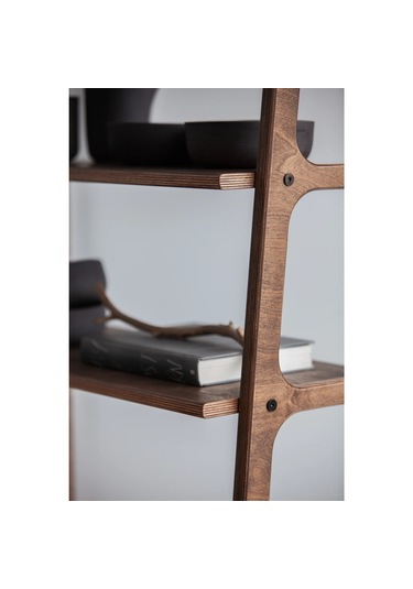 Woodesk Sombra, Ahşap Kitaplık Ve Raf Ünitesi, 190x75, Ceviz Renk