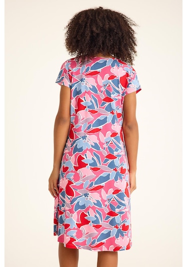 2 Adet Dökümlü Rahat Kalıp Penye Kumaş Anne Elbise-krem