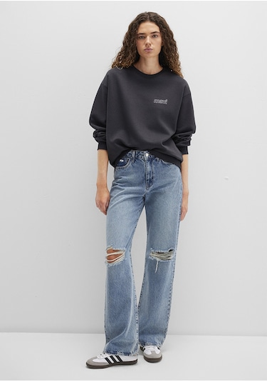 Mavi - Mavi Logo Baskılı Gri Sweatshirt 1611656-82185 Gri