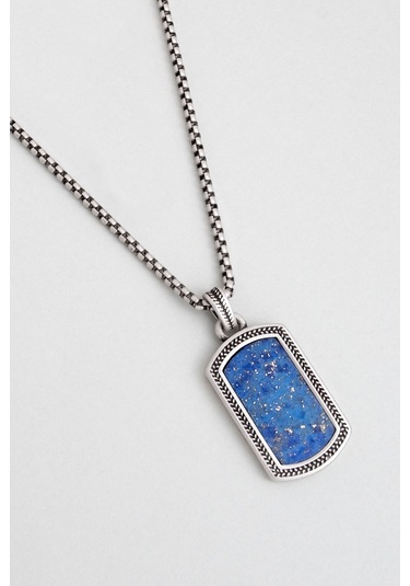 So Chic Lapis Ayna 60 Cm Çelik Erkek Kolye